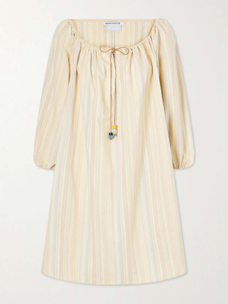 Bonnie striped cotton mini dress by BERNADETTE