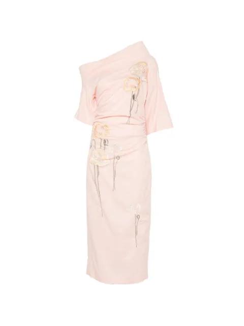 Bowery floral-embroidered dress by BERNADETTE