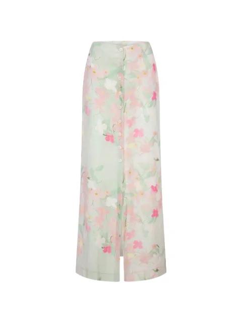 Carmen floral-print maxi skirt by BERNADETTE