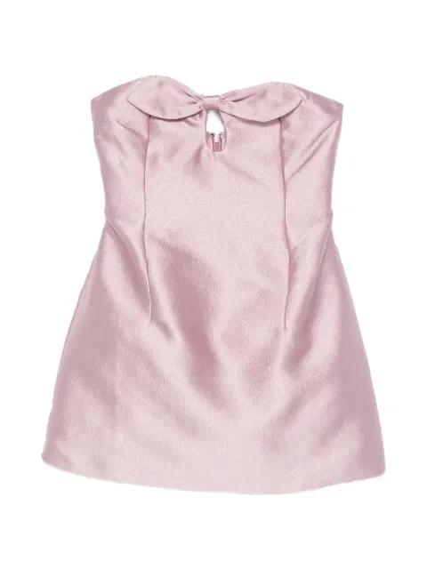 Charlotte bow-detail mini dress by BERNADETTE