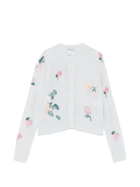 Clemence flower-embellishment cardigan by BERNADETTE