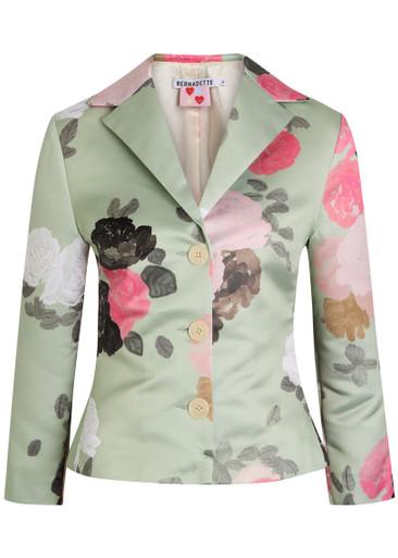 Elle floral-print satin jacket by BERNADETTE