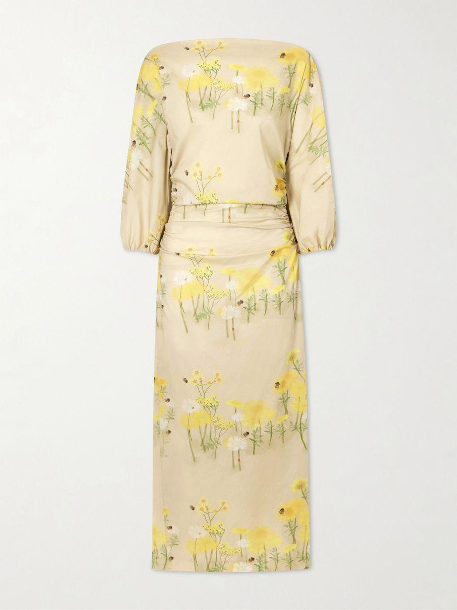 Ezra floral-print cotton-blend midi dress by BERNADETTE