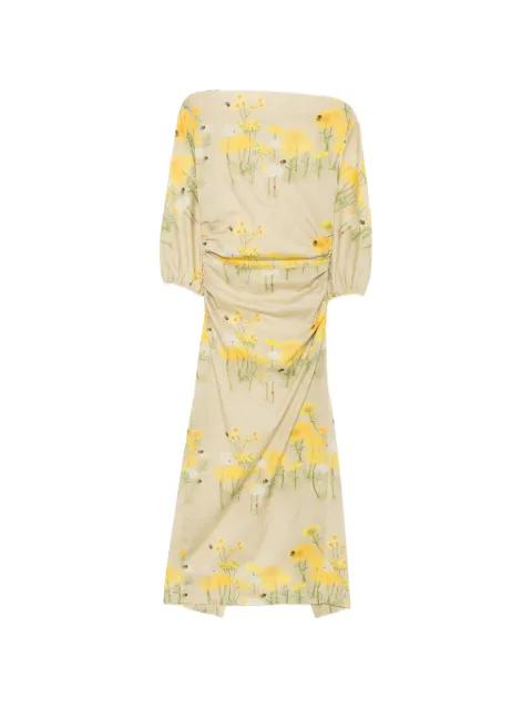 Ezra floral-print midi dress by BERNADETTE