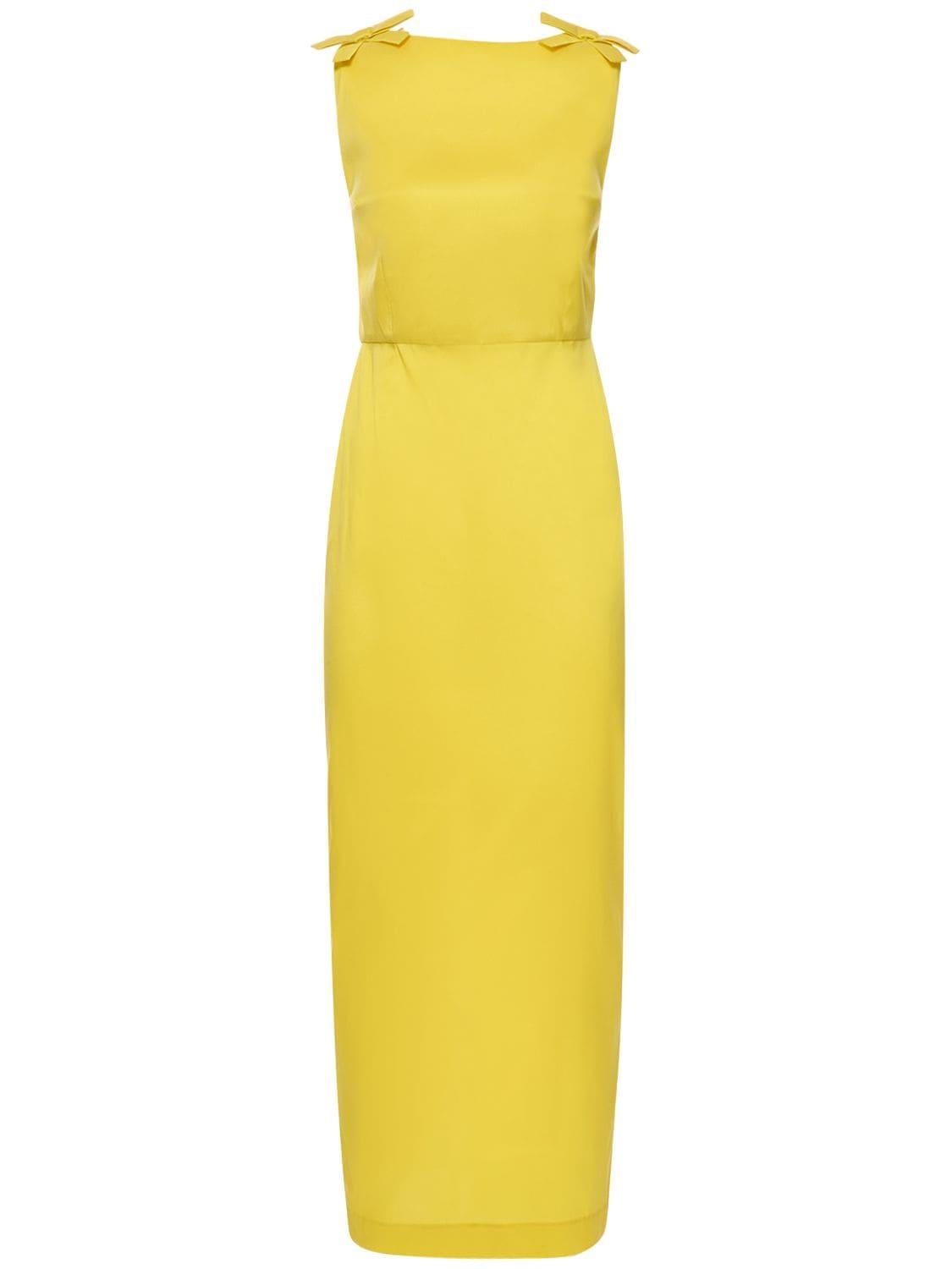 Kim Taffeta Midi Dress W/ Bow Details by BERNADETTE Kim Taffeta Midi Dress W/ Bow Details by BERNADETTE