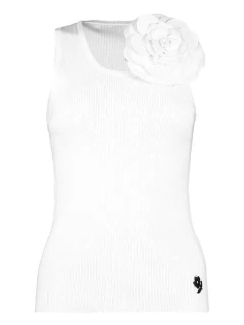 Marcel ribbed flower-embellished tank top by BERNADETTE