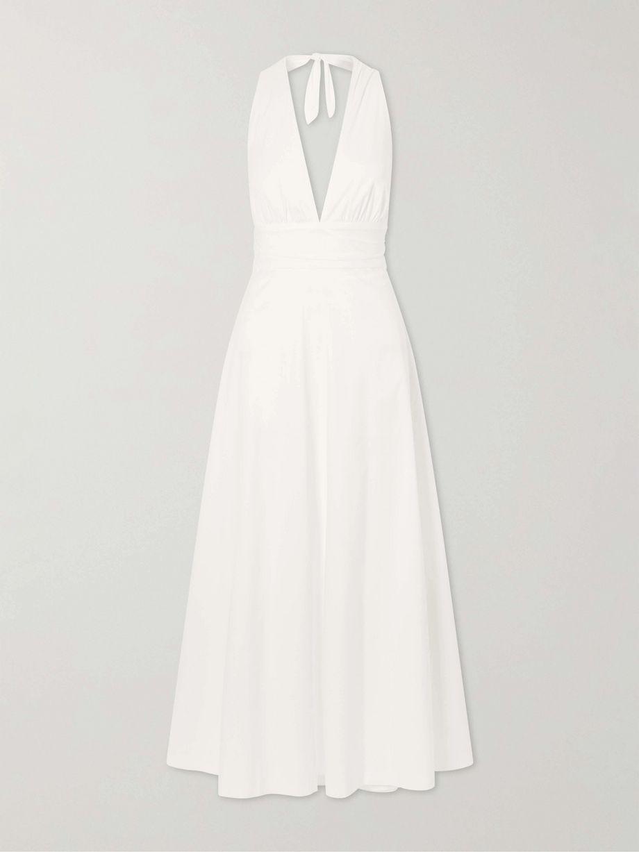 Marilyn organic cotton-blend poplin halterneck maxi dress by BERNADETTE