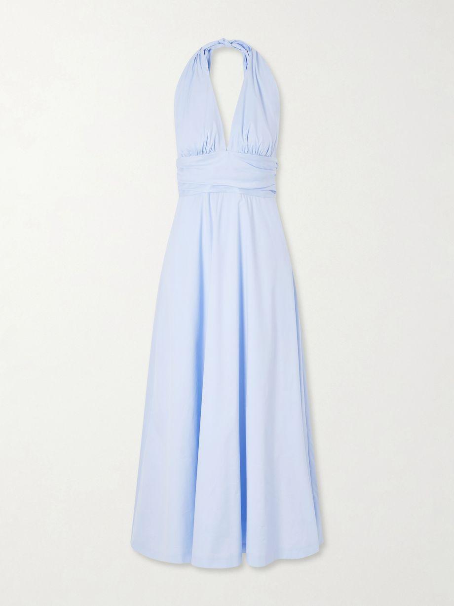 Marilyn organic cotton-blend poplin halterneck maxi dress by BERNADETTE