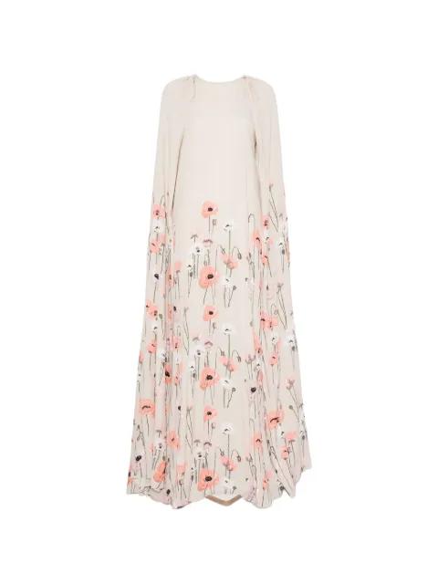 Minnie poppy-embroidered dress by BERNADETTE