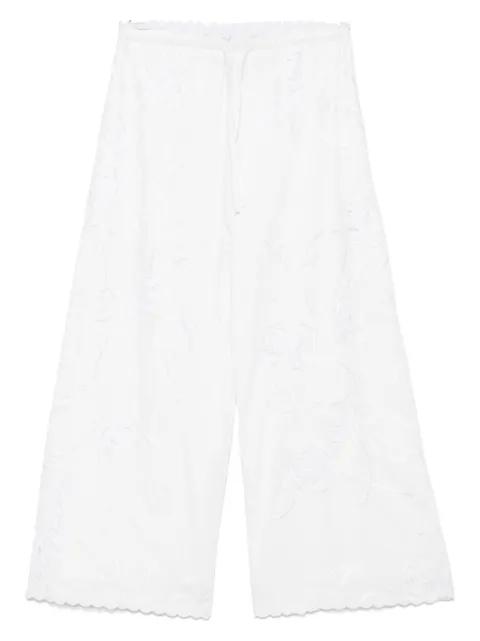 Petit Beurre-embroidered trousers by BERNADETTE