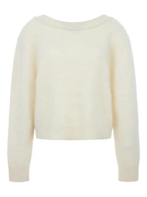 Solene pearl-embellished sweater by BERNADETTE