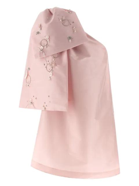 Winnie bow-detail mini dress by BERNADETTE