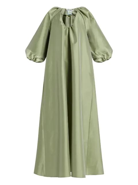 balloon-sleeve maxi dress by BERNADETTE
