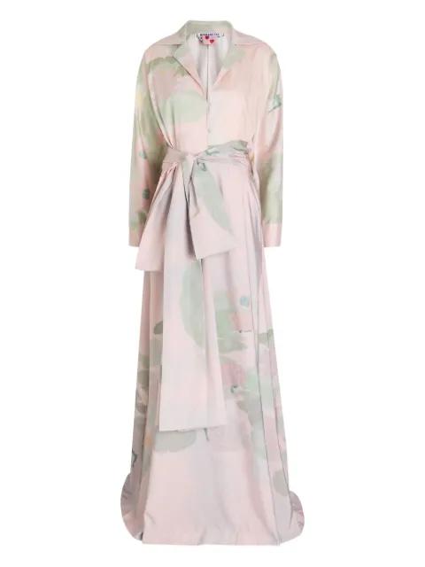 floral-print belted dress by BERNADETTE