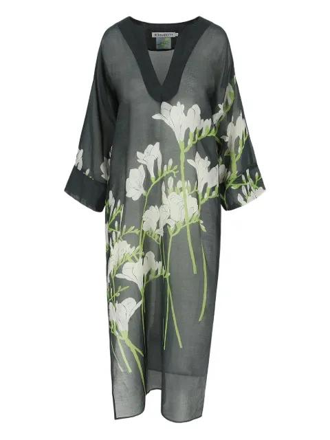 floral-print kaftan dress by BERNADETTE