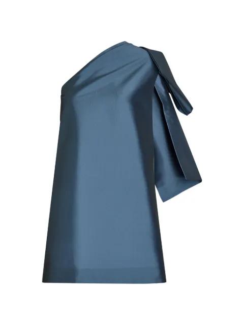 one-shoulder bow-detail mini dress by BERNADETTE
