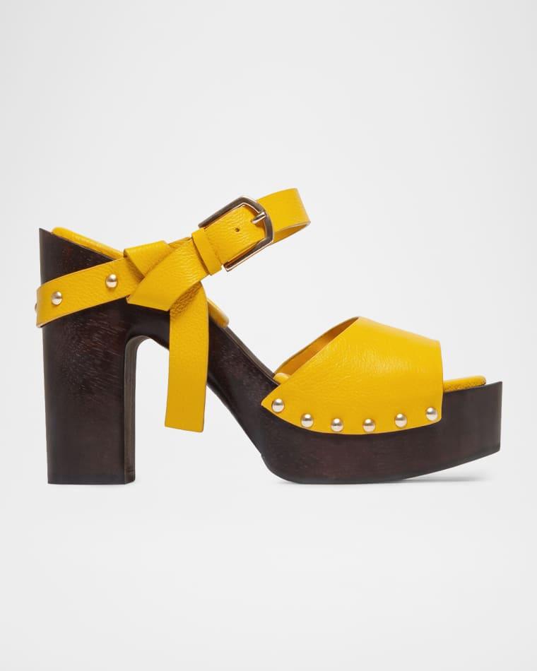 115mm Luxor Leather Platform Clogs by BERNARDO