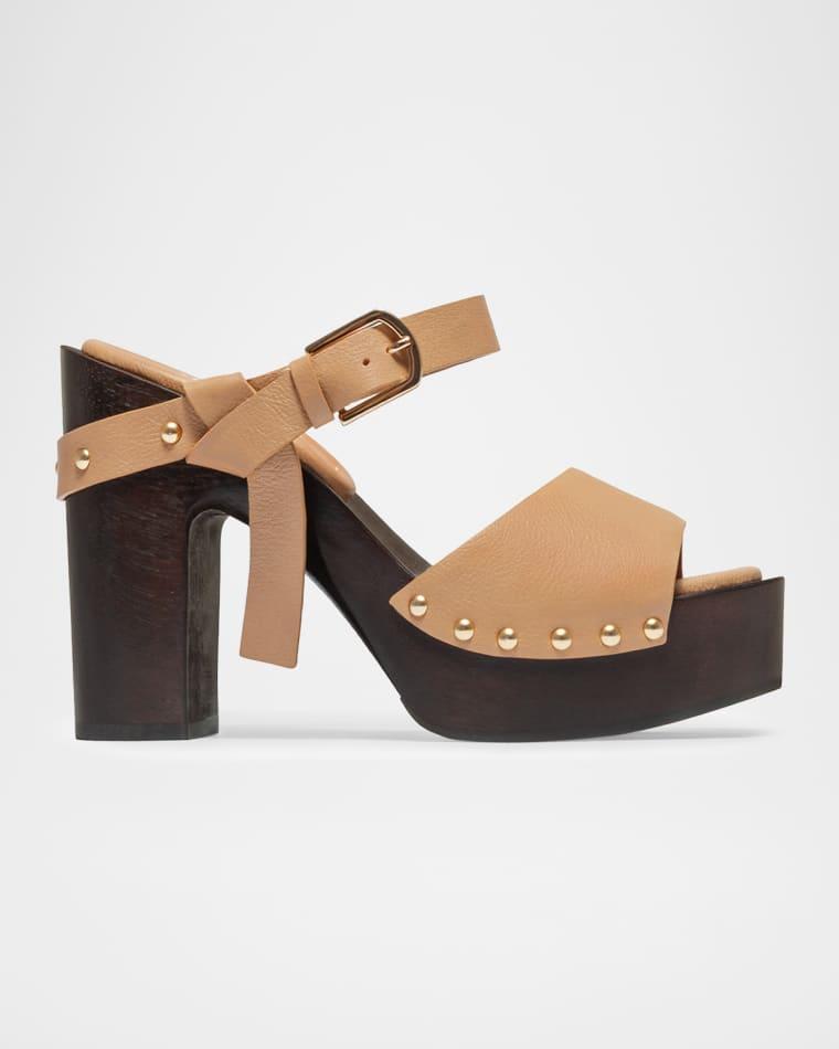 115mm Luxor Leather Platform Clogs by BERNARDO
