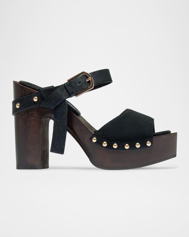 115mm Luxor Leather Platform Clogs by BERNARDO