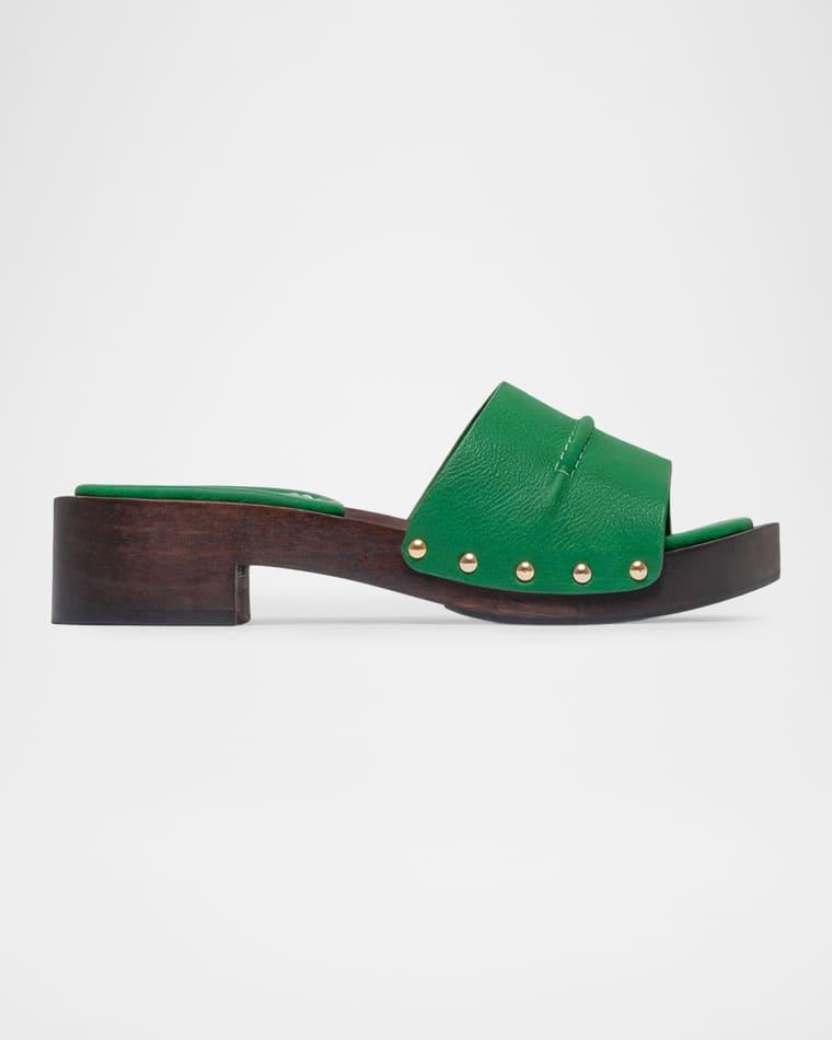 Blyde Leather Clog Mule Sandals by BERNARDO