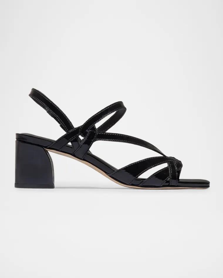 Gyoda Leather Block-Heel Sandals by BERNARDO