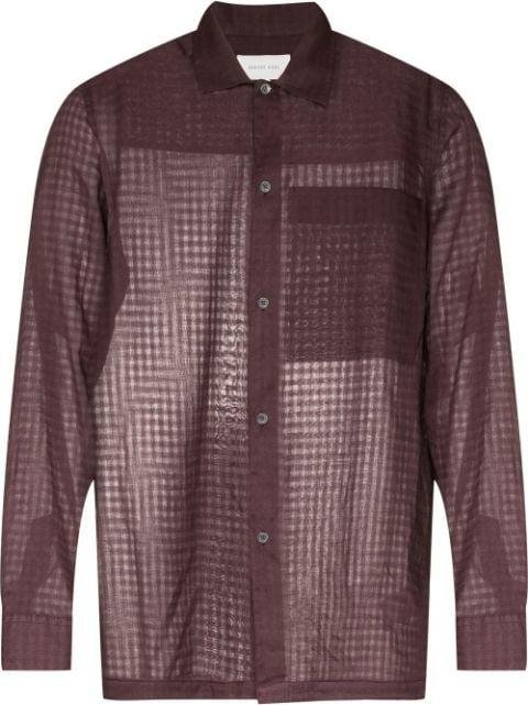 Mussoletta gingham semi-sheer shirt by BERNER KUHL