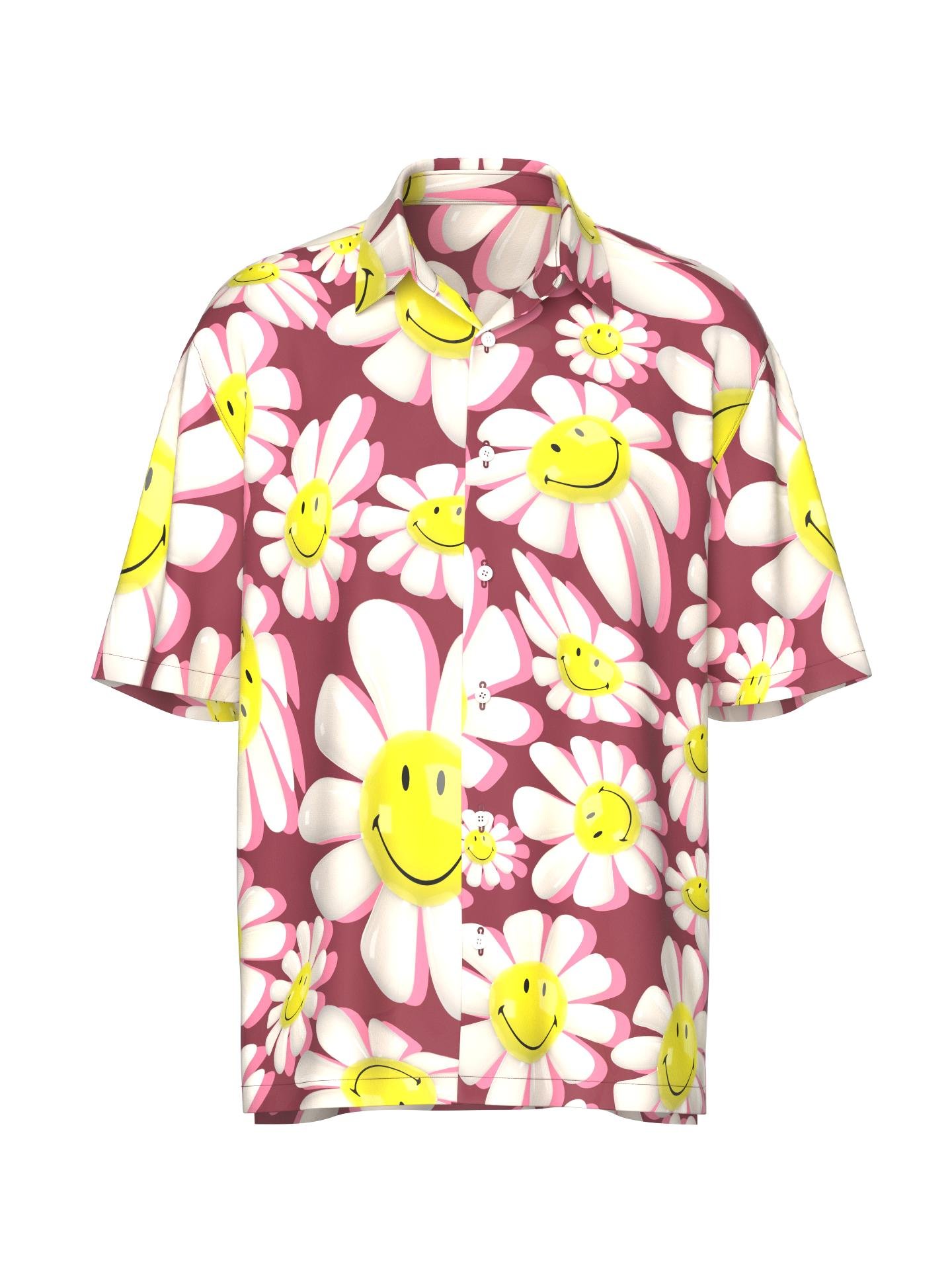 Short sleeve Smiley®print shirt by BERSHKA SMILEY® X DRESSX