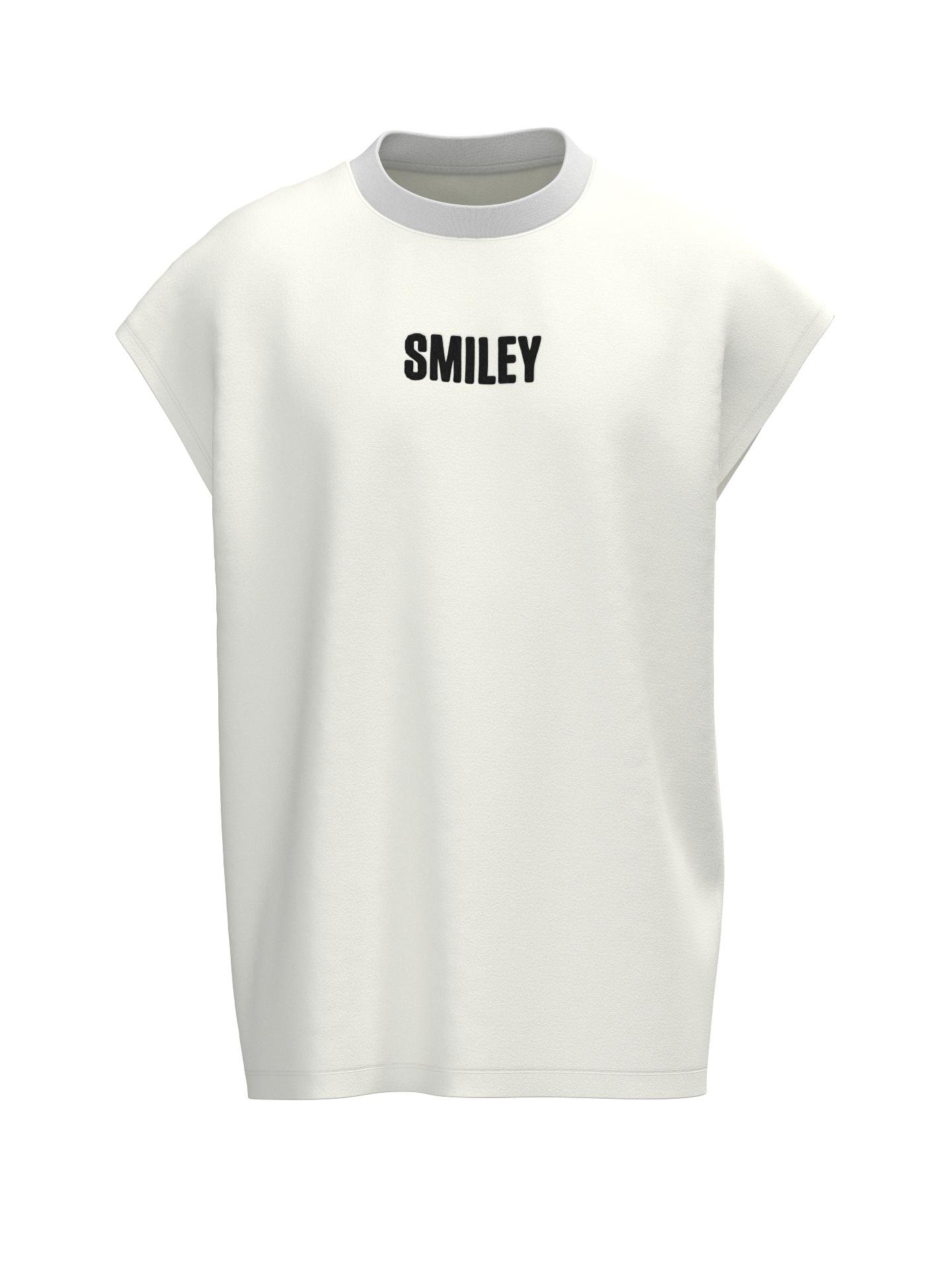 Sleeveless T-shirt with Smiley® drip print by BERSHKA SMILEY® X DRESSX