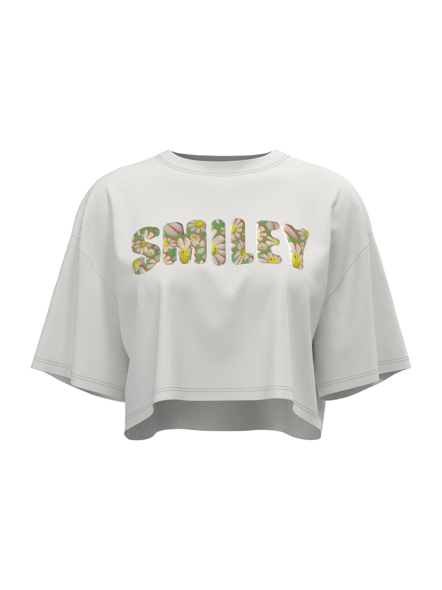 Smiley® print plush T-shirt by BERSHKA SMILEY® X DRESSX