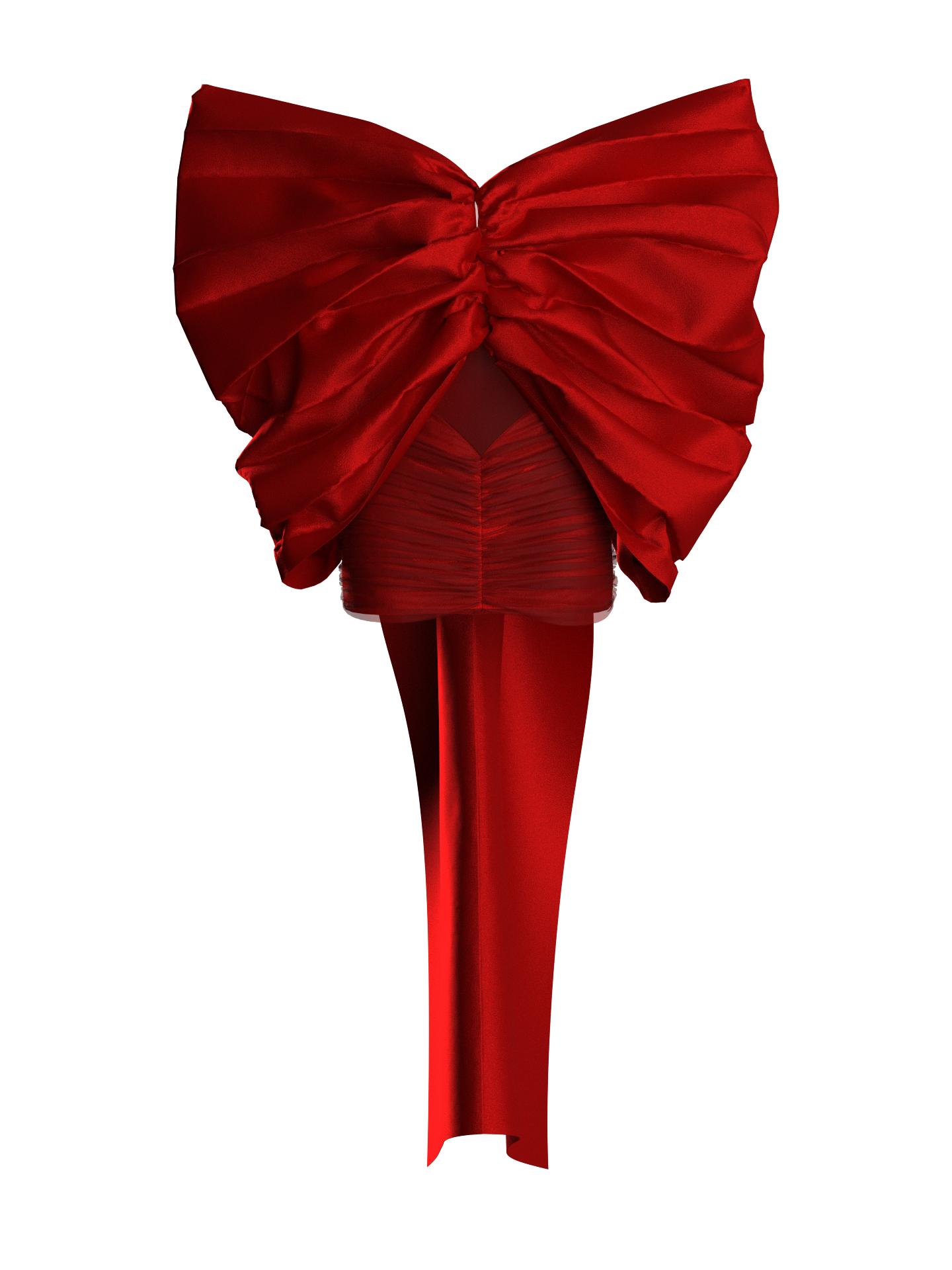 Dress winged red by BERTA JIMÉNEZ LLANOS