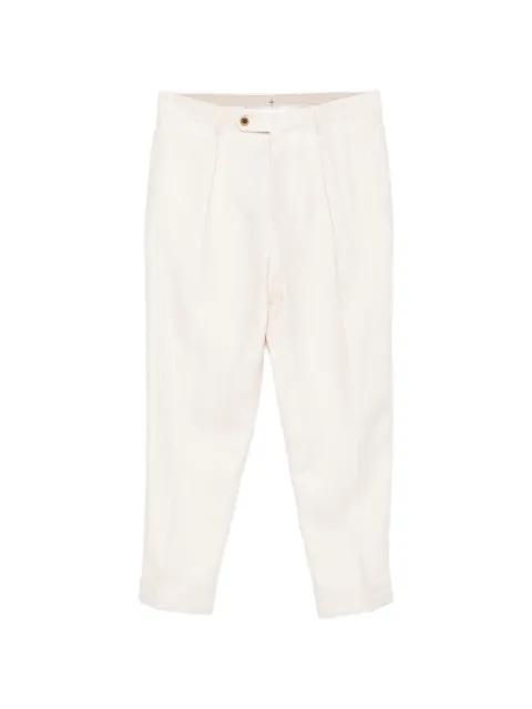 Chiaia pleated ecru trousers by BERWICH