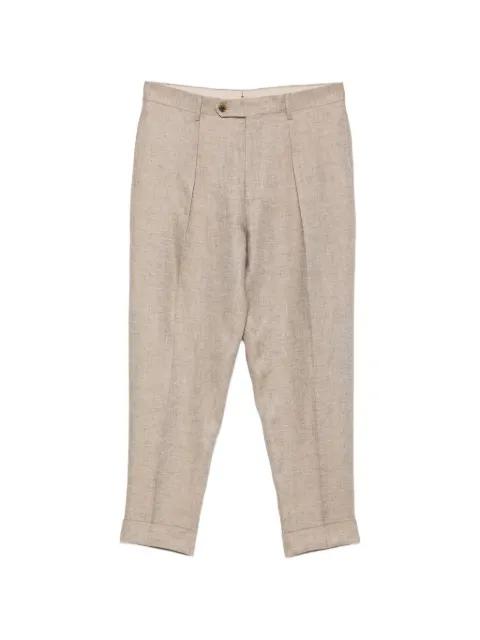 Chiaia pleated turn-up trousers by BERWICH