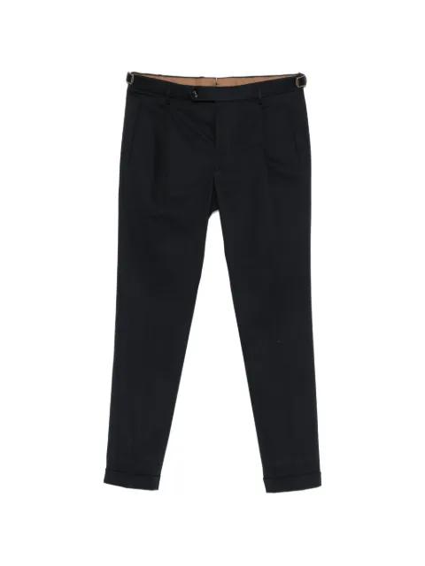 Retrolong pleated side-buckle trousers by BERWICH