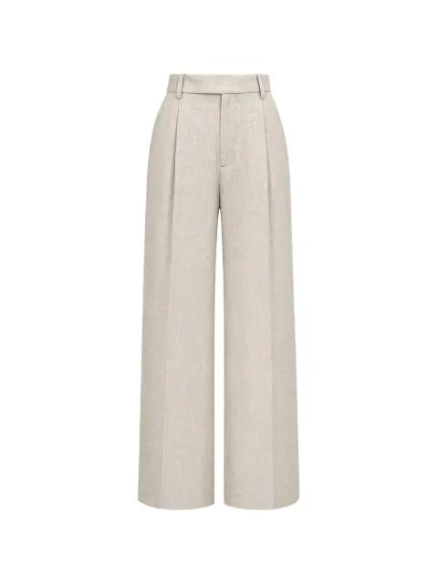 double-pleated linen palazzo pants by BERWICH