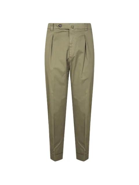 garment-dyed pleated trousers by BERWICH