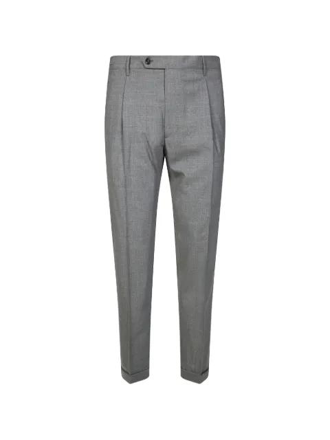 pleated turn-up trousers by BERWICH