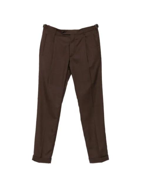pleated turn-up trousers by BERWICH