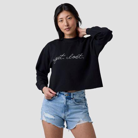 Get Lost Cropped Chainstitch Sweatshirt by BEST REGARDS