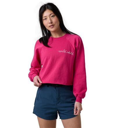 Wild Child Cropped Chainstitch Sweatshirt by BEST REGARDS