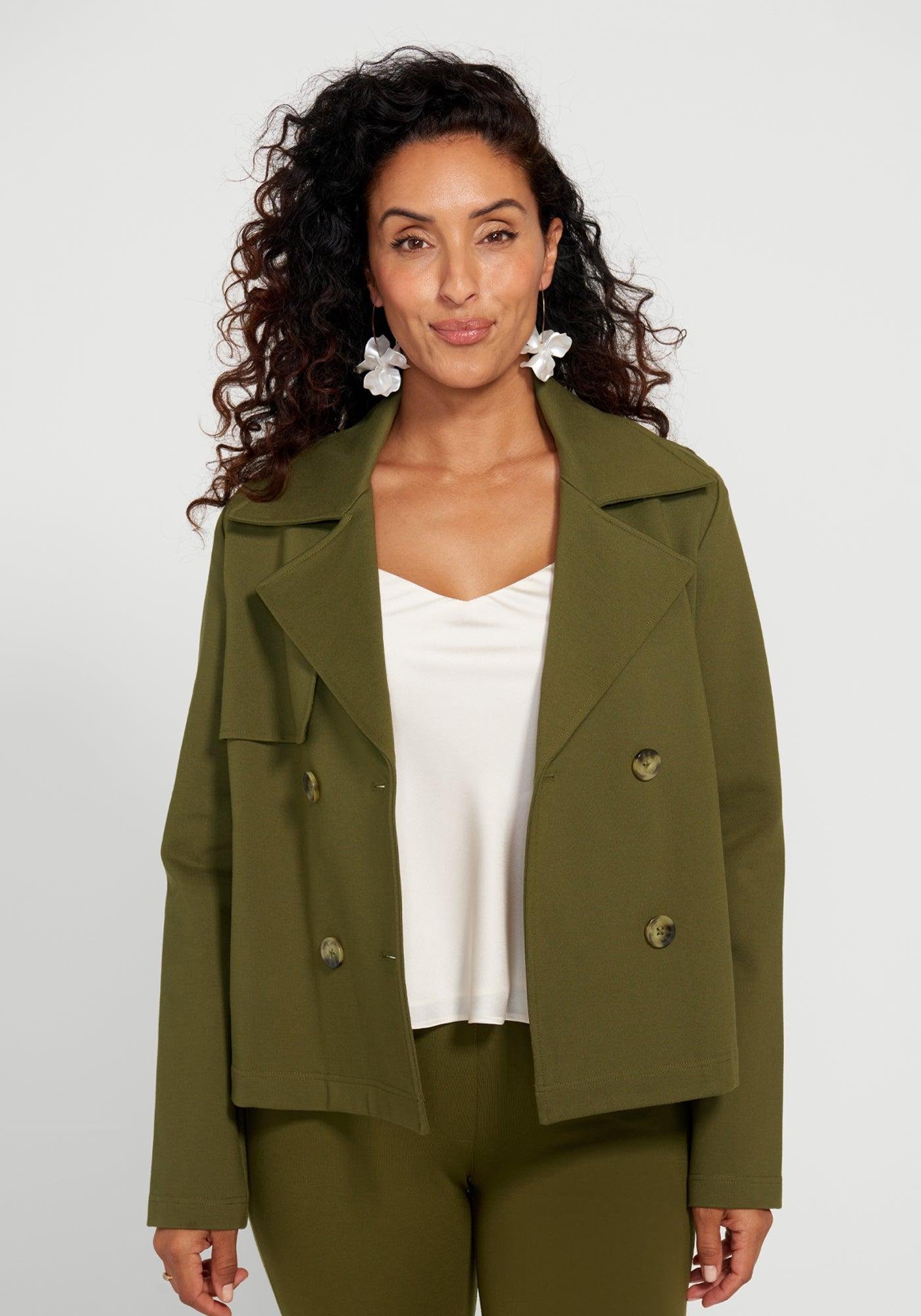 Betabrand Women's Cropped Peacoat by BETABRAND