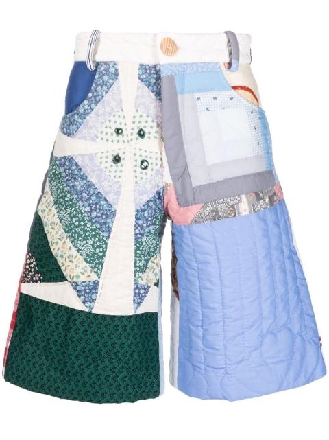 Upcycled Quilted Blanket shorts by BETHANY WILLIAMS