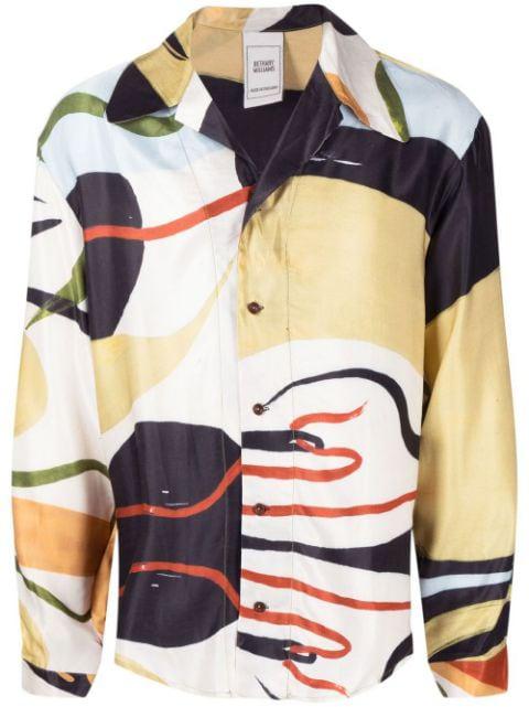 abstract-print cotton-silk shirt by BETHANY WILLIAMS