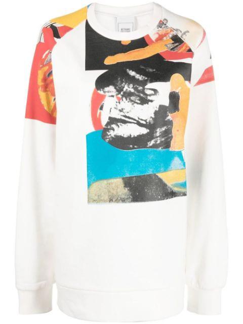 graphic-print crew neck sweatshirt by BETHANY WILLIAMS