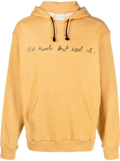 slogan-print drawstring hoodie by BETHANY WILLIAMS