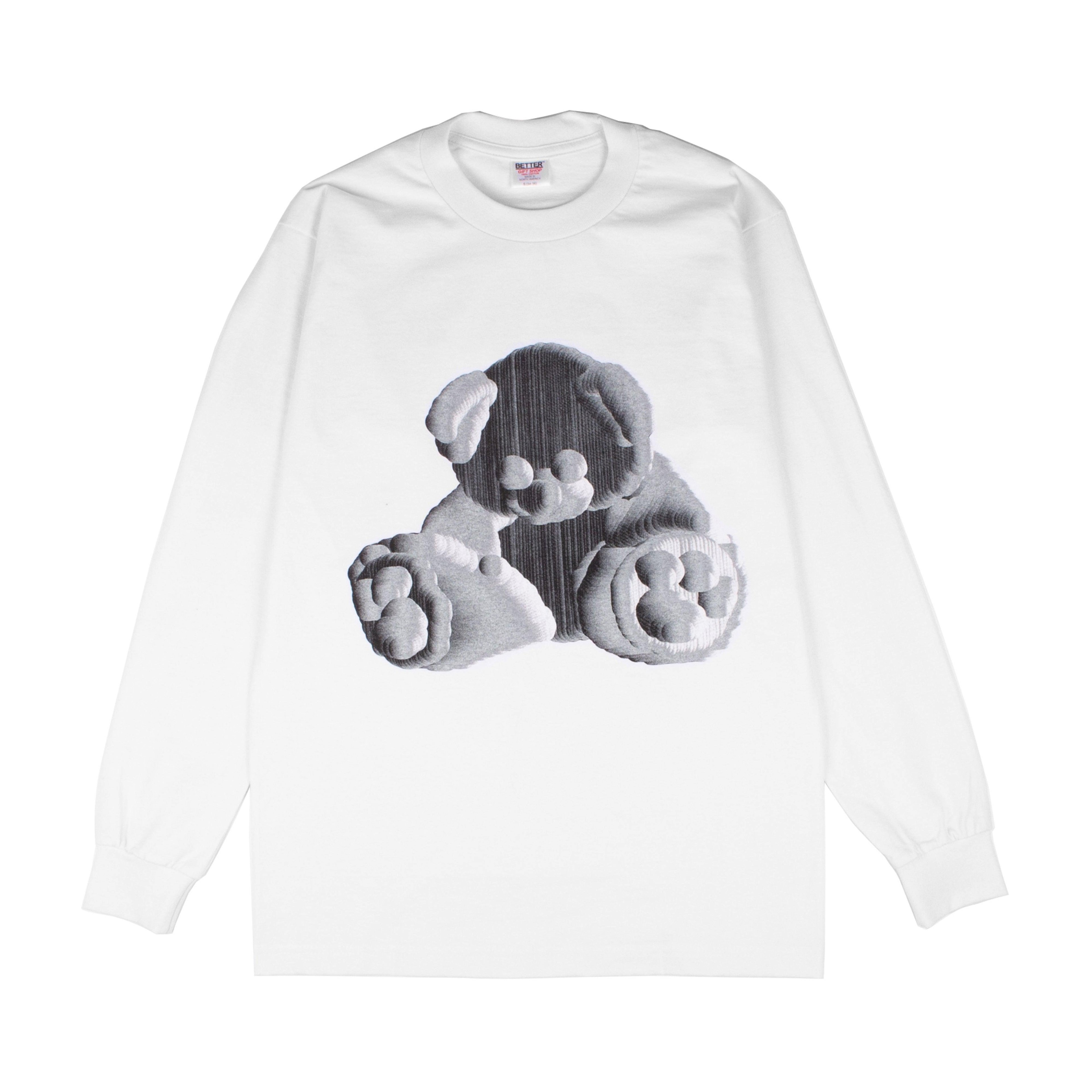 Better™ Gift Shop Digi Bear L/S T-Shirt (White) by BETTER GIFT SHOP