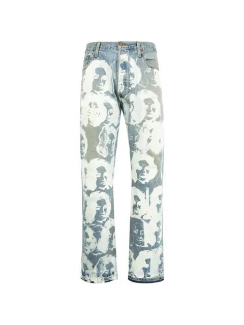 Bathwater graphic-print distressed jeans by BETTER WITH AGE