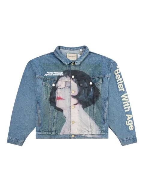 Brandy graphic denim jacket by BETTER WITH AGE