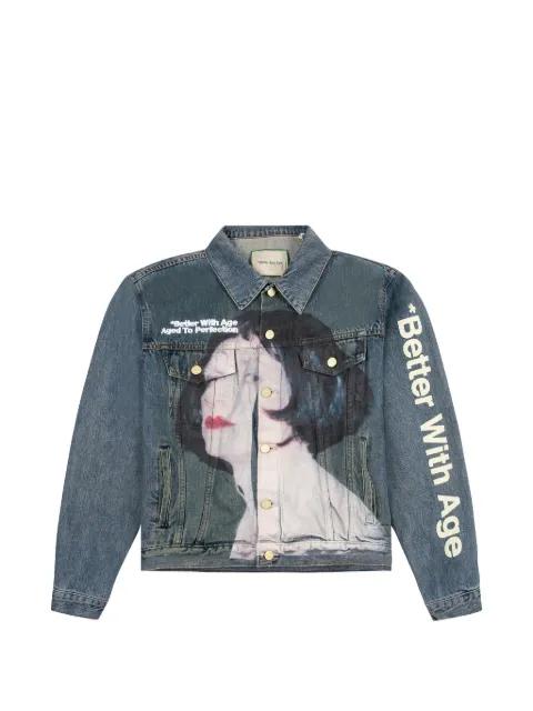 Brandy graphic-print denim jacket by BETTER WITH AGE