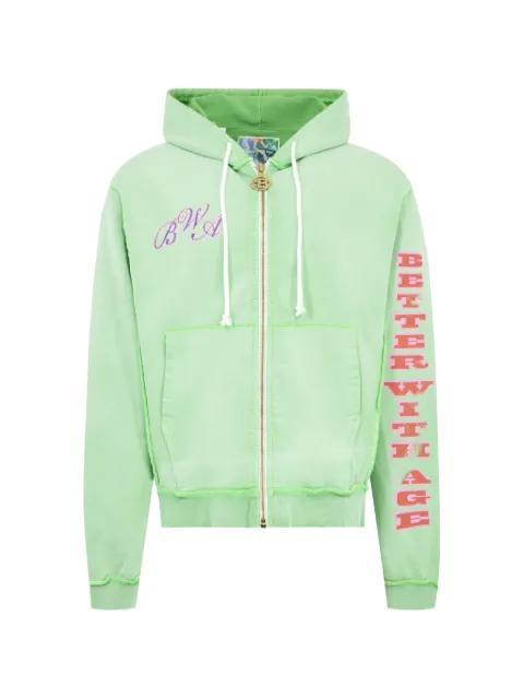 Magic zip-up graphic-print hoodie by BETTER WITH AGE
