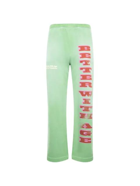 Moniker logo-print track pants by BETTER WITH AGE